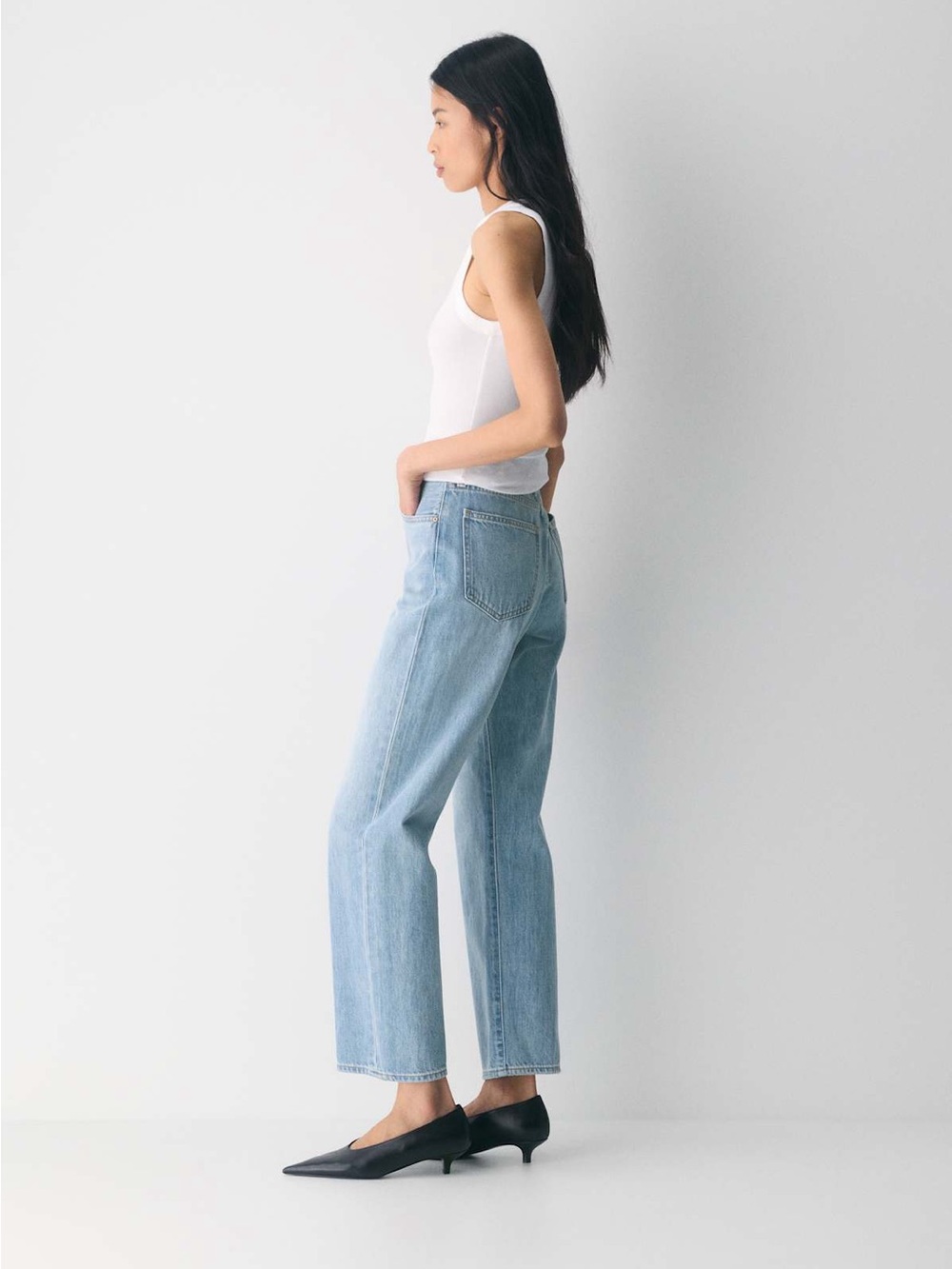 Denim Forum 90s Marlo High Rise Baggy Light Blue Jeans